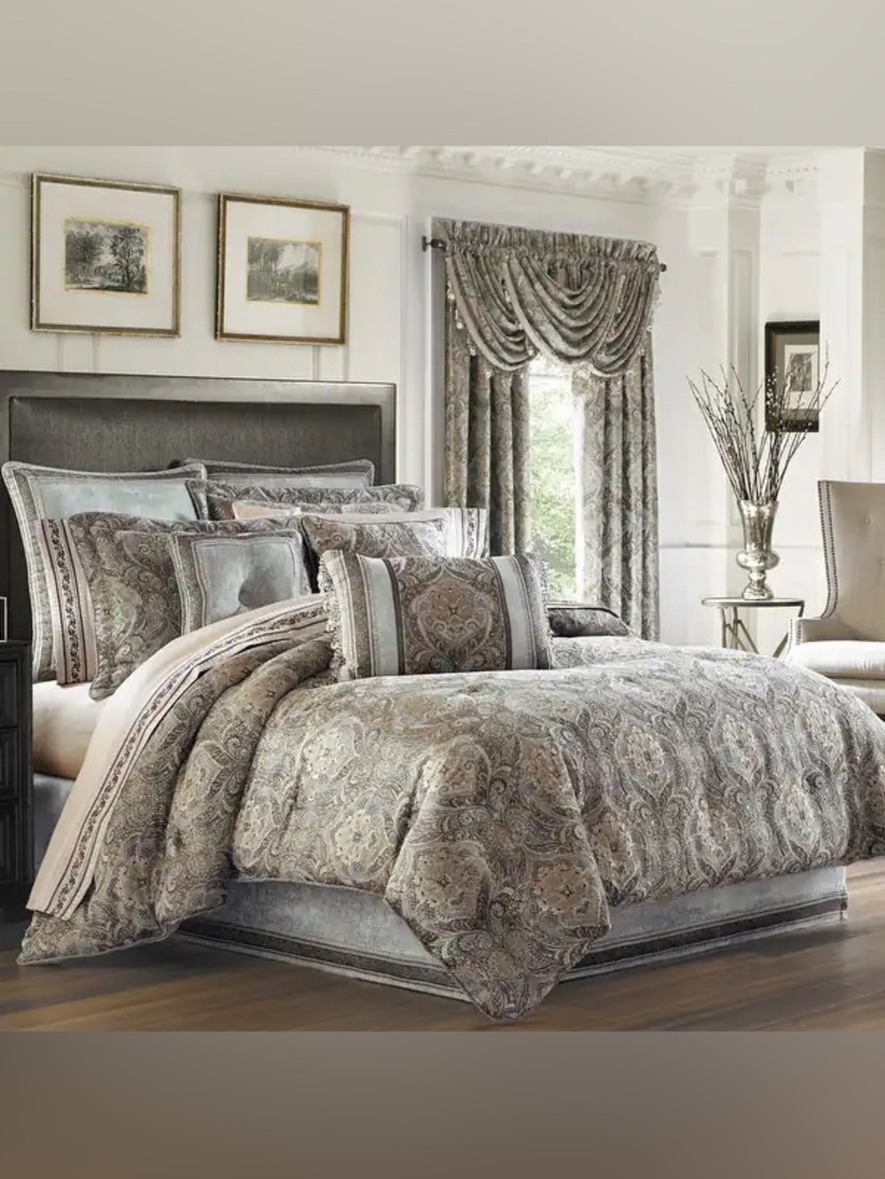 J. Queen New York Queen Size Comforter and 2 Matching Shams